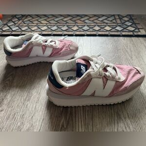 New Balance Pink and White Athletic Shoes